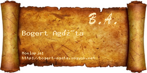 Bogert Agáta névjegykártya